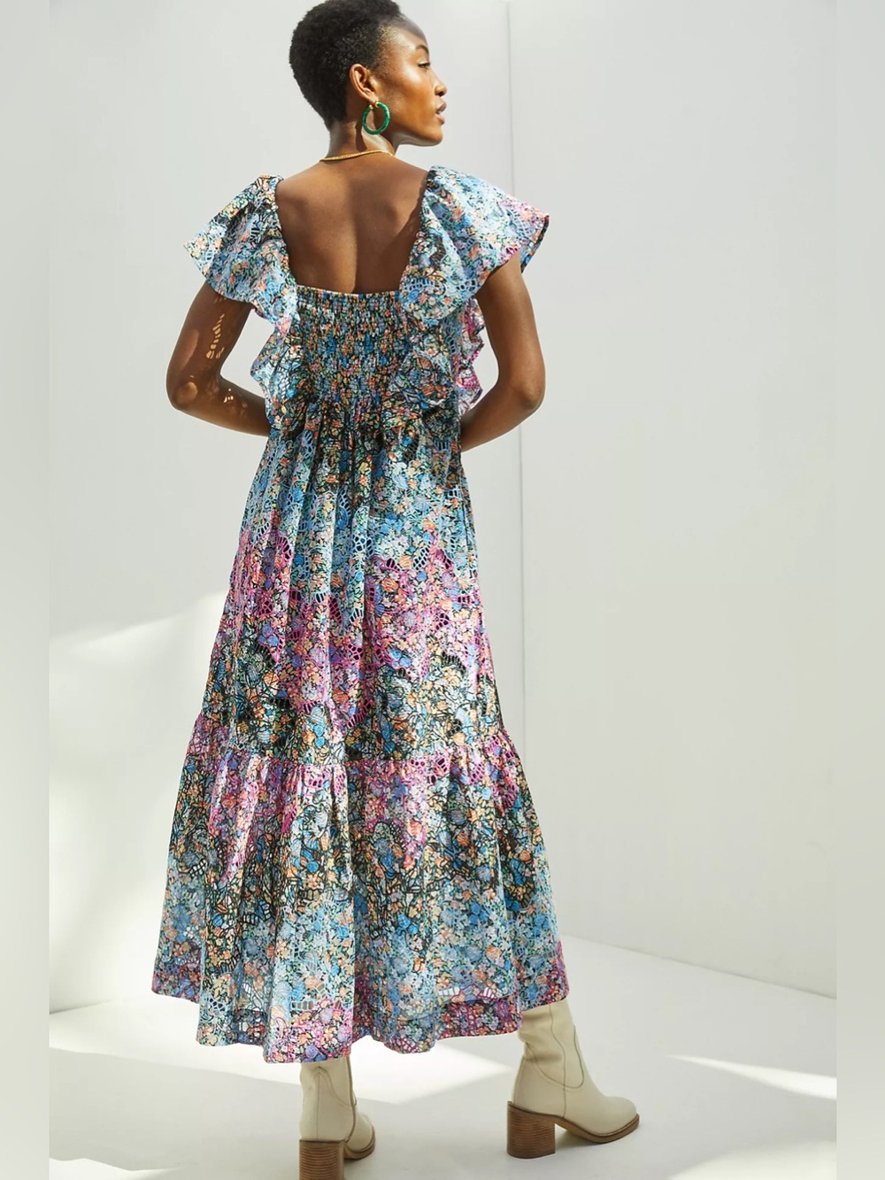 ANTHROPOLOGIE Clementina Eyelet Maxi Dress - Picture 5 of 11